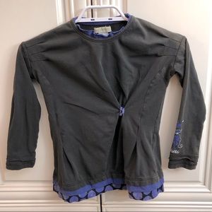 😎 Krickets girls khaki/purple shirt l/s